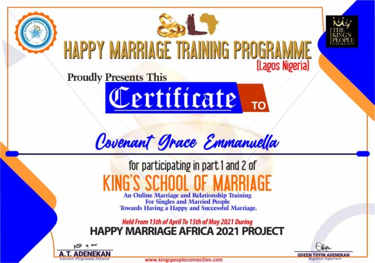 Happy Marriage Africa Certificate (31)